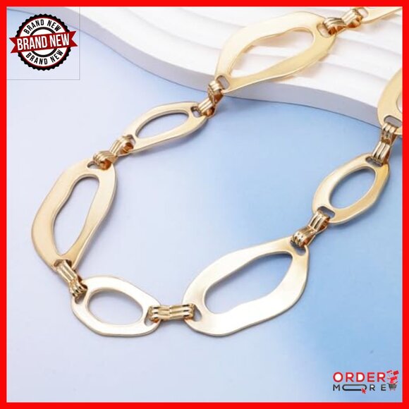 Chunky Alloy Waist Chain Belt for Dresses, 150cm Length